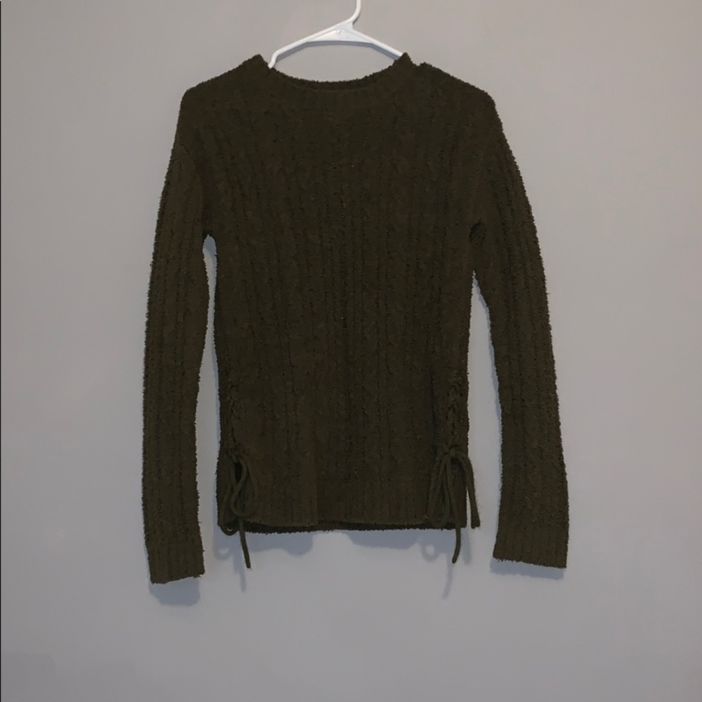 Army green sweater